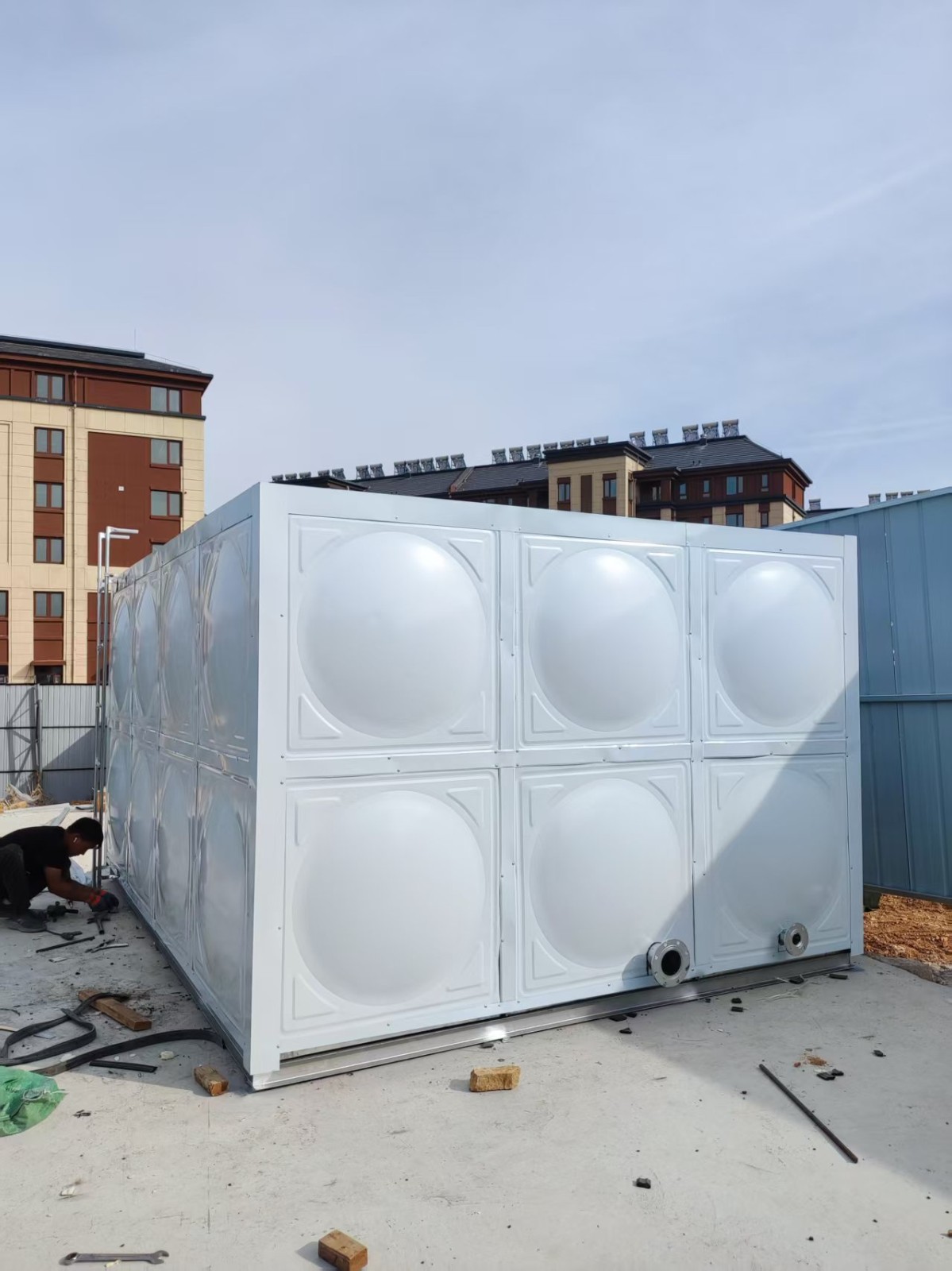 山東泰安鍍鋅鋼板消防水箱